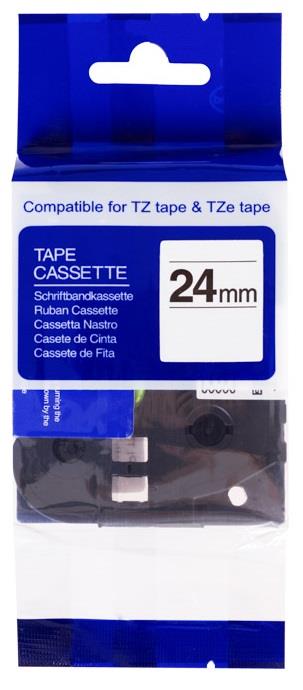 Kompatibilní páska s Brother TZe-151 24mm x 8m, černá na průhledné